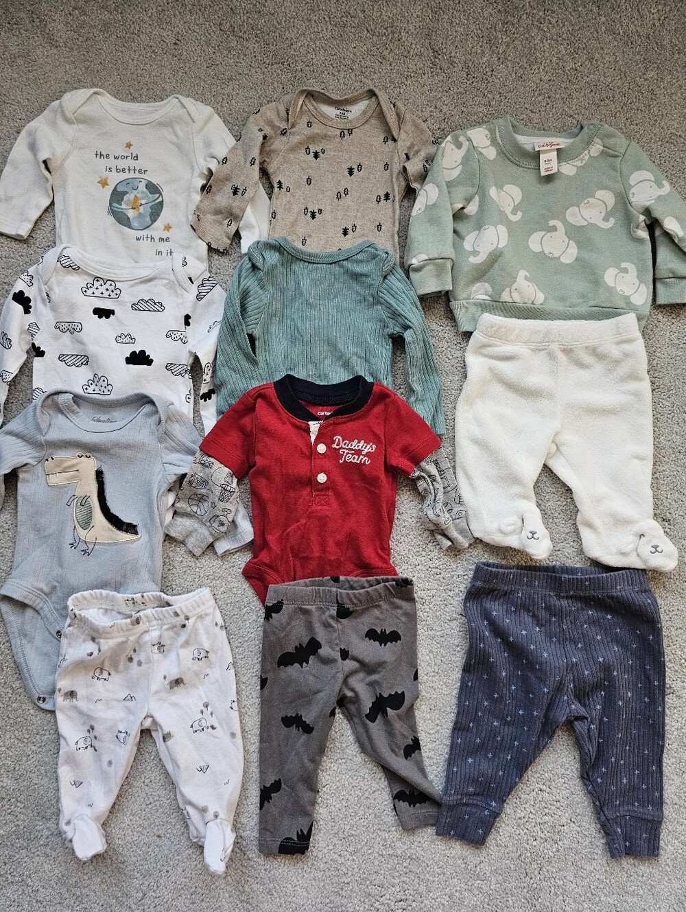 32pc baby boy clothing NB 3 month swaddle footies pants fleece overalls muslin - Picture 2 of 5